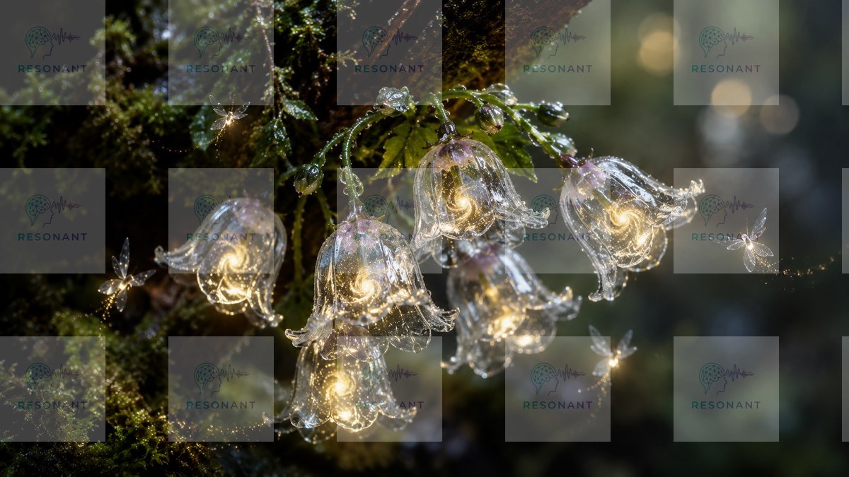 Watermarked preview — Luminescent Forest Bellflowers and Fairies