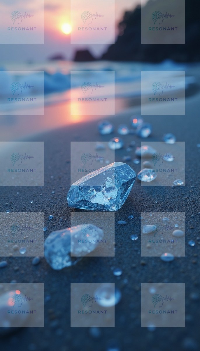 Watermarked preview — Crystalline Sunset Beach Shoreline