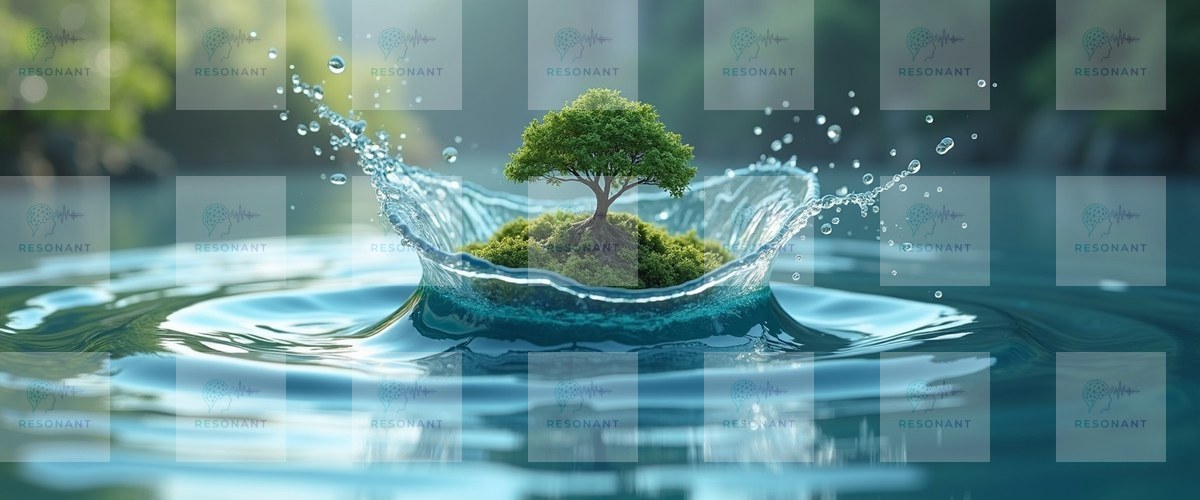 Watermarked preview — Tree of Life Water Splash Canvas Print